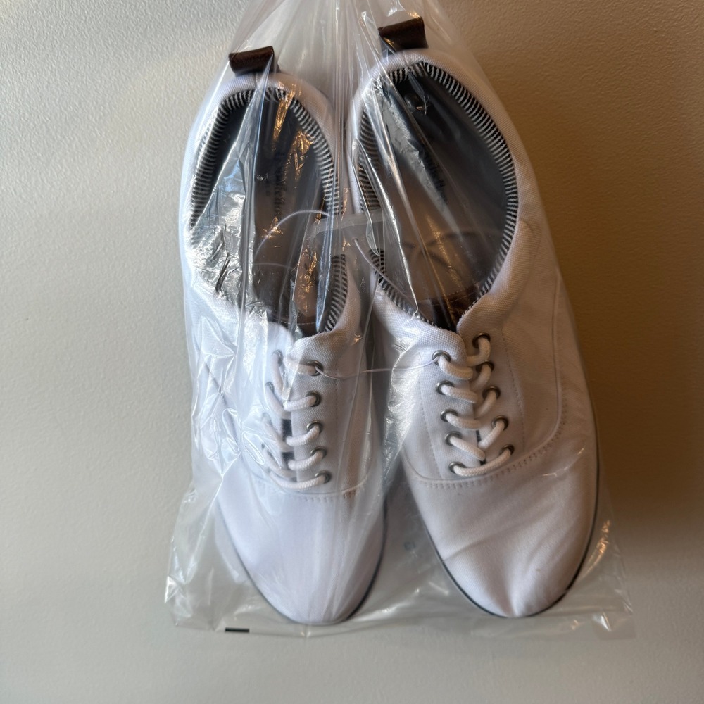 Goodfellow & Co Men's Brady Canvas Sneakers White Low Top Lace Up Shoes Size 13